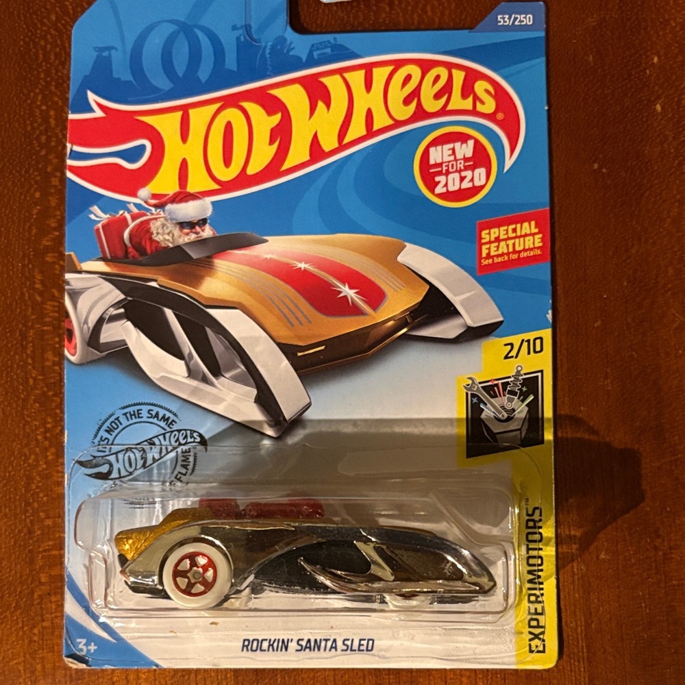 Rockin' Santa Sled Toy Car - Gold and Red